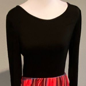 Long Sleeve Plaid Maxi Dress, Size Small